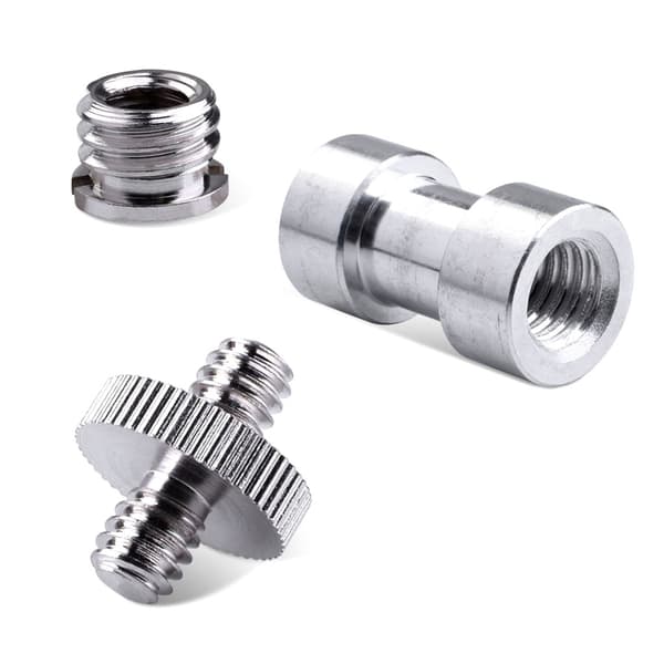 1 sæt 1/4" 3/8" metalskruesæt Stativmontering Konverter adapter til blitzlysstativ