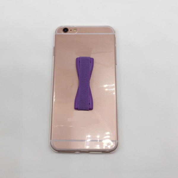 Universal elastisk fingerhållare för smartphones Stretch Grip fingerrem med stativ för de flesta smartphones Red