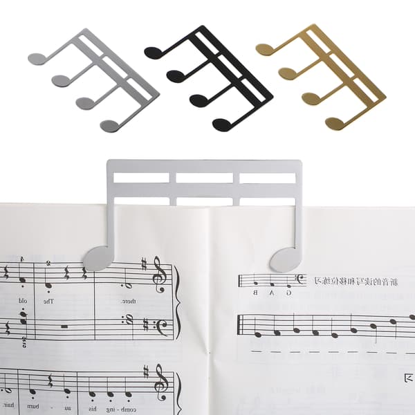 Klaverstativ sangbog sideholder klips musikpartitur note tekstbog clips ark Black