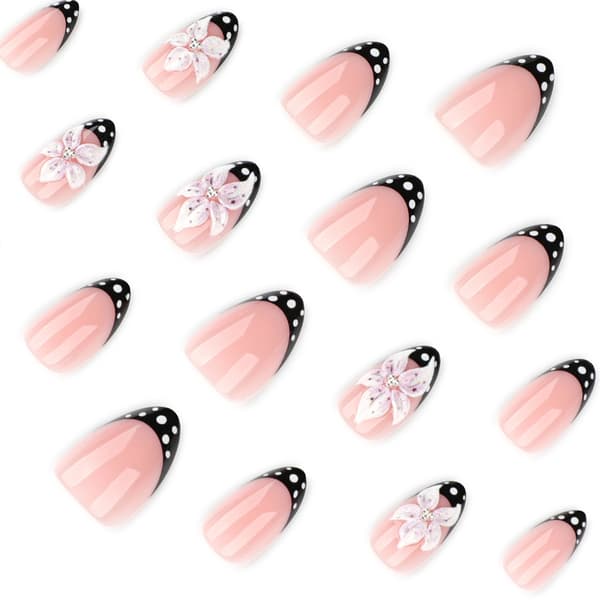 3D Blommig Lös Nagelfransk Stil Design Tillbehör Snabb Applicering