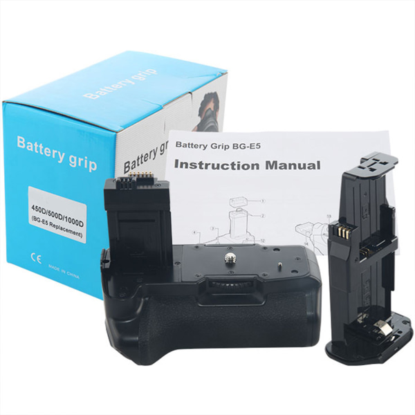 BG-E5 ækvivalent batterigreb udskiftning digitalkamera BP-511A batteriholder pakke til 450D/500D/1000D/X2