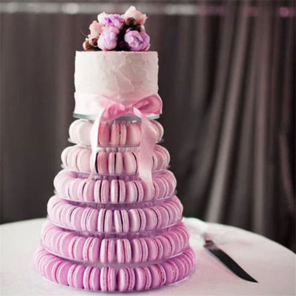 Stabelbar kageholder til dessertdisplay, PET-materiale, kagestand