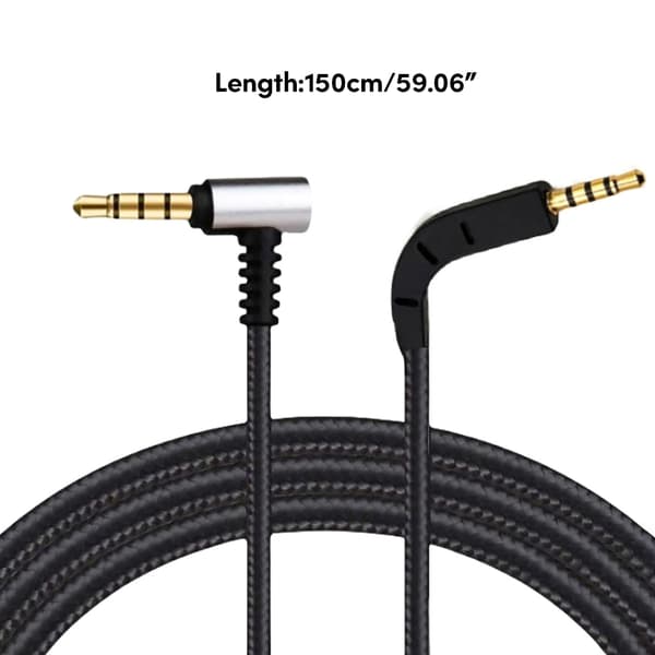 Lydkabel for Bowers P7 Headset Erstatningstilbehør Svart