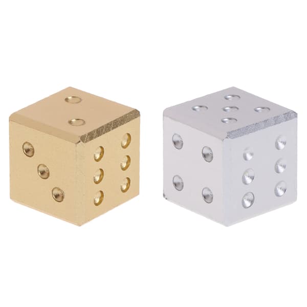 16mm 0,63 tommers digital terning 6-sidet D6 terning barn spill brettspill terning Silver
