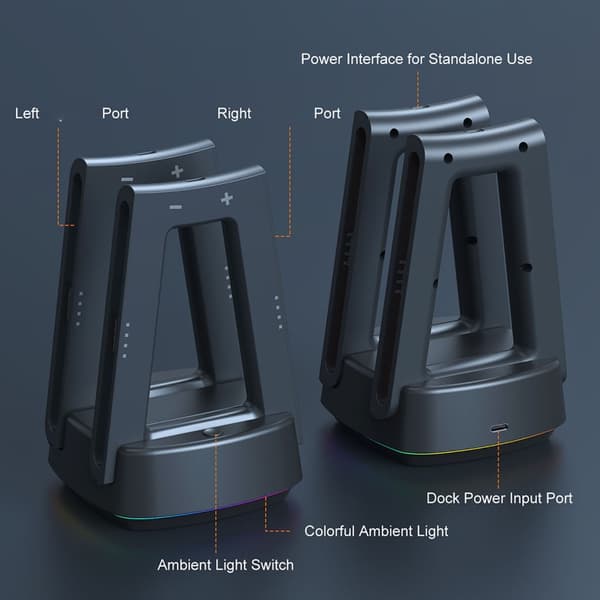 Universal Gaming Controller Opladningsdock Holder 4 Enheder Samtidig