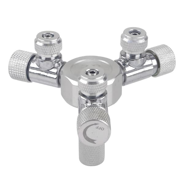 Aluminiumlegering Akvarium Flervägs CO2-fördelare Splitternål för ventilregulator