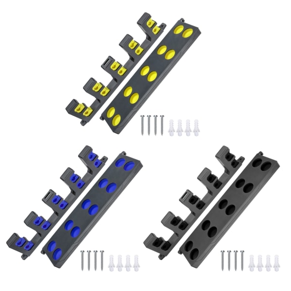 Vertikal fiskestangsholder til vægmontering med skum, 10 stk. opbevaring til fiskestænger Blue