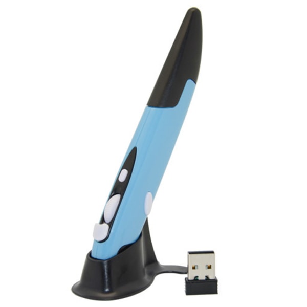 2.4G trådlös optisk presentatör Pen Mus USB Ergonomiska möss för bärbar dator Blue