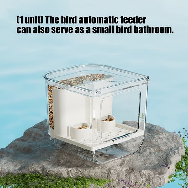Automatisk Foderautomat til Fugle med Flere Huller, Dispenserholder til Madbeholder