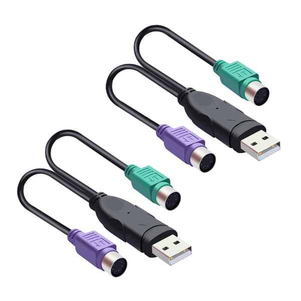 2 kpl USB - 2 -sovitin näppäimistöille ja hiirille, ABS-kotelo