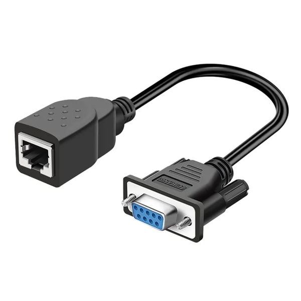 Joustava DB9 9-nastainen sarjaportti naaras/uros-RJ45-kaapeli DB9-RJ45-sovitinkaapeli Yhdistä eri laitteet helposti