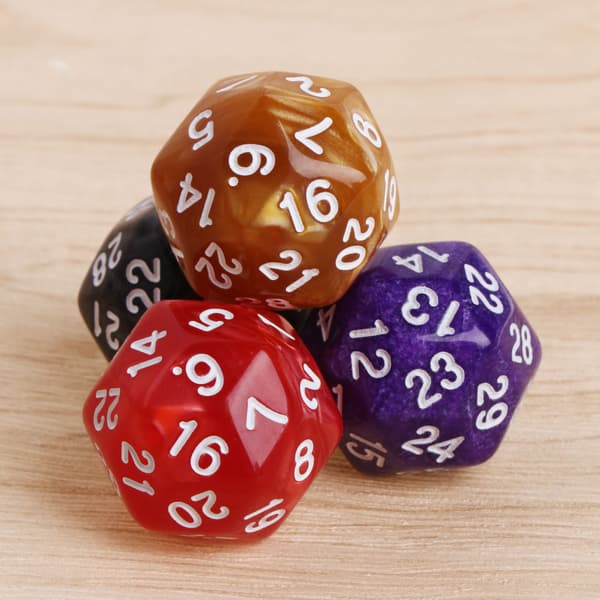 6 stk./sæt Akryl Polyhedral Terninger Til TRPG Brætspil