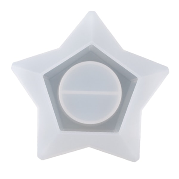 Värmeljusljushållare Form 3D Rhombus Stjärnform Mould Epoxihartsgjutform för gör-det-själv-hantverk Bröllopsfest Heminredning