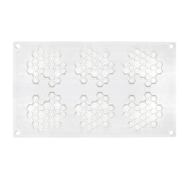 Honeycomb Form Silikonform Honeycomb Sjokoladeformer Dekorasjonsinnsats Mesh Honeycomb Mousse Form 5 stiler å velge