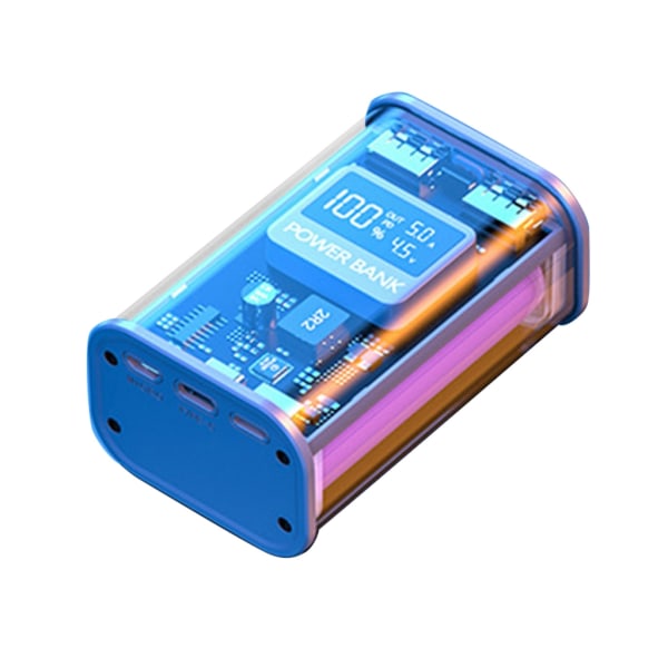 21700 case- TypeC MicroUSB batteri power för telefonbatterilåda Blue