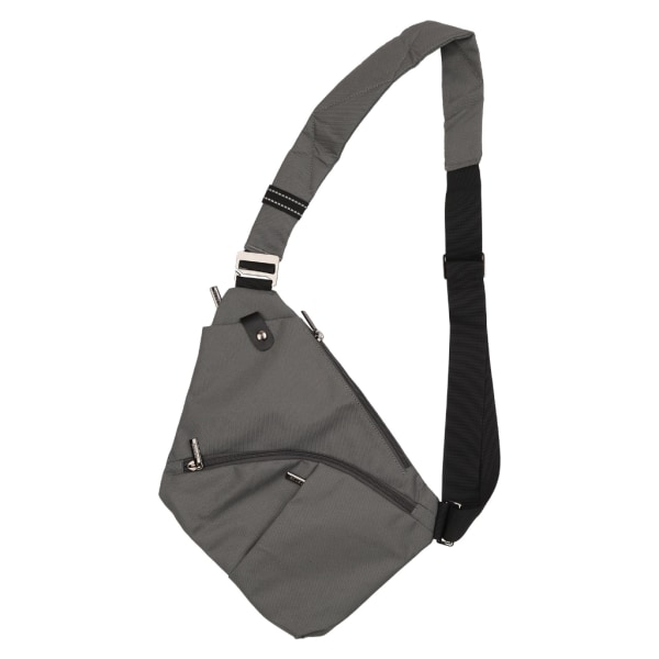 Nylon Sling Bag Liten Crossbody Ryggsäck Shoulder Casual Daypack Multifunktionell ryggsäck för män Kvinnor Pojkvän Present Gray