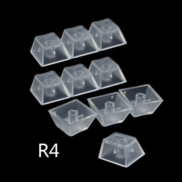 10 stk ABS No Printed for Key Cap Mekanisk tastatur Gjennomsiktig ABS Keycap