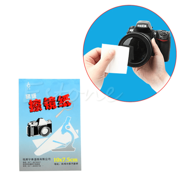 Kameralinsrengöringspapper 50 ark glasrengöringsduk Verktygstillbehör för kvinnor män Mobiltelefonkameror rengöringsduk