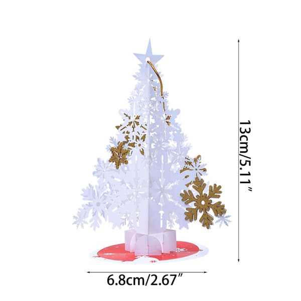 Vintersemester Snöflinga Träd Kort 3D Popup Julkort Nyår