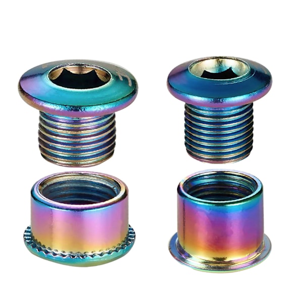6/8mm MTB Cykel Vevarm Kedjehjul Bultar 4st Cykel Kedjehjul Skruvar A