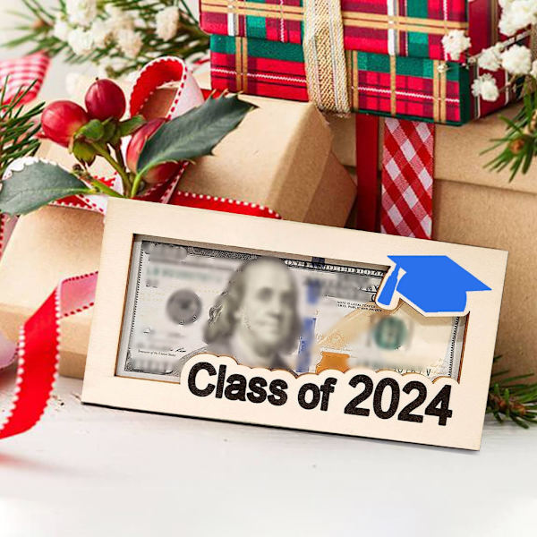 Graduation Cards Box Cash Holder 2024 Graduation Money Gift Holder Blue