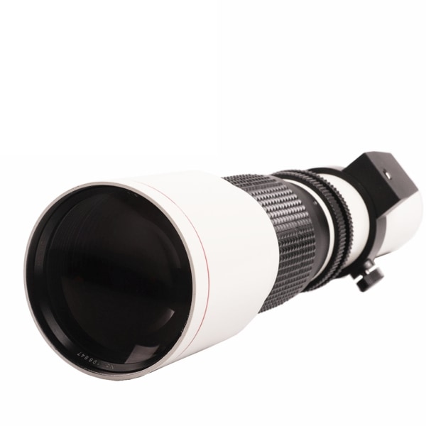 Högeffekt F8-F32 500 mm manuell teleobjektiv Metalllegering Kameratillbehör Enkel installation för fotografering null - M4/3 White