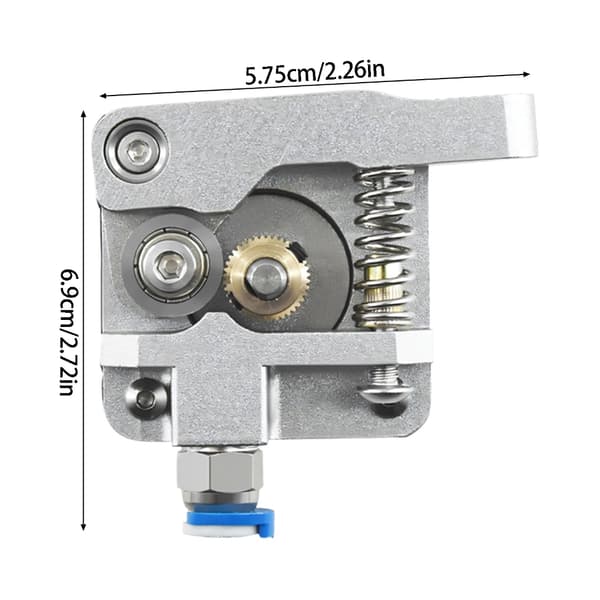 Sølv Metal Printer Ekstruder til 3D Printer Gear Arm Reparation