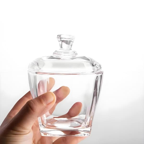 Elegant Klar Glasburk för Torrfoder Utrymmesbesparande Viktigt för Hemmakök