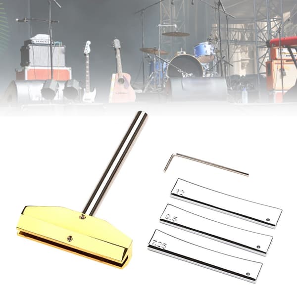 Gitarrbas Greppbräda Bandpress Caul & Radian Bandinsats Luthierverktyg