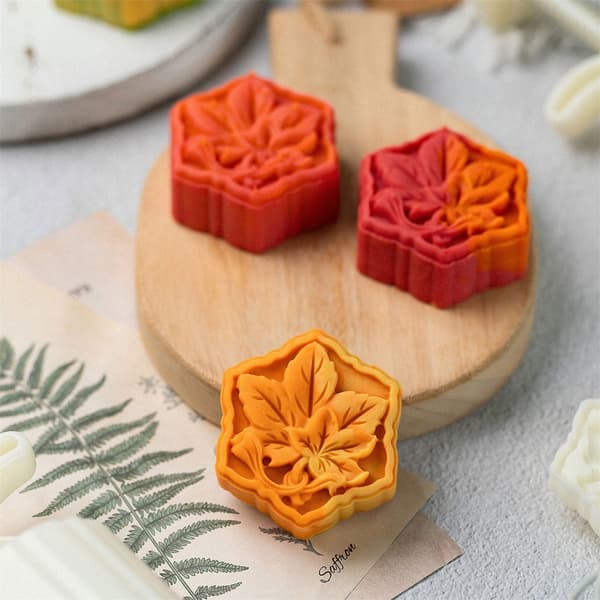 Festives Lönnlöv Hexagonal Månkakspress Plast Säker Bakningstillbehör