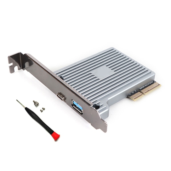 2 portar PCI-E 3.0 X4 till USB 3.2 expansionskort Snabbladdning USB-C Hub Controller