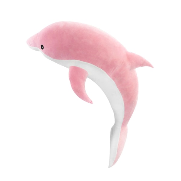 30/50 cm plysch fylld delfin-kastkudde Husinredning Mjuk Komfort Sovleksak Barnrumsprydnad Födelsedagspresent Pink 50CM