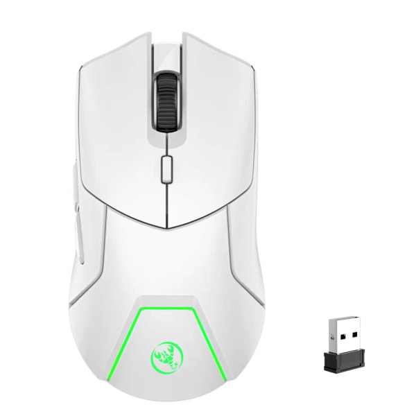 Trådløs spillmus Tri-Mode 2.4GHz Dual-Bluetooth-kompatibel 5.1 4000DPI sensor Hot-swappable RGB Light Game Mouse