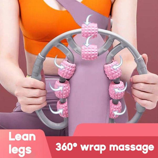 Massage Roller, 360 graders muskelmassager rullmassager för ben, nacke, armar Purple