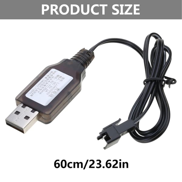 6V Laddarkabel SM2P för Robot Fjärrstyrd Bil USB Laddningssladd