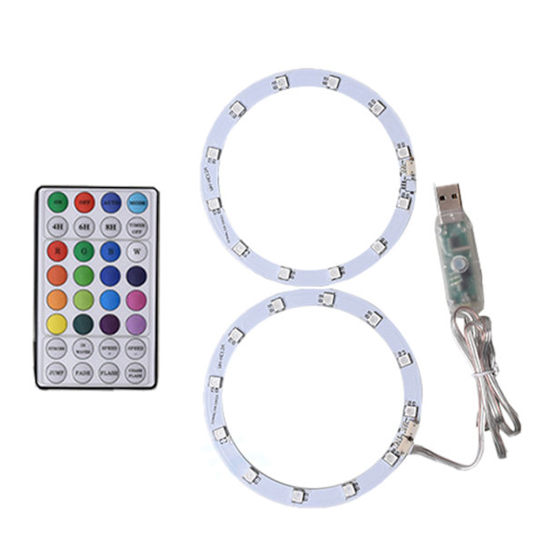 1 Set RGB LED-ljusremsa Host Console Light Bar med fjärrkontroll USB gränssnitt för spelkonsol