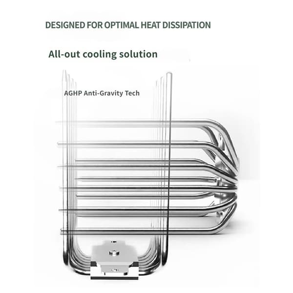 Twin Tower Computer Køleventilator Med 6 Varmeoverførselsrør 2X140Mm Ventilator Til PC