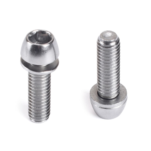 10 stk. 5x20mm/6x20mm cykelstel skruer bolte med afstandsholder cykel styr del M6x20mm Silver