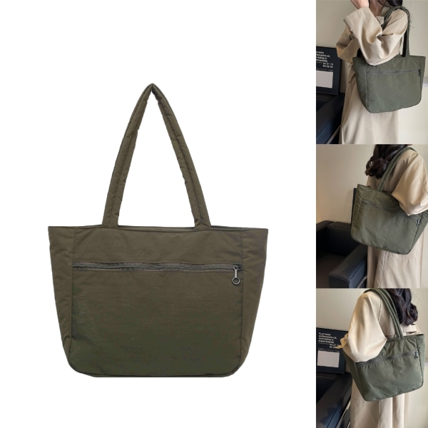 Olkalaukku Ostoskassi Tote Käsilaukku Muoti Nylon Laukku Naisten Kirjalaukku Beige
