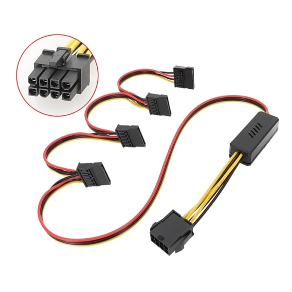 Hållbarhet CPU 8PIN till SATA-adaptrar Kabeldelare Kabel 8PIN hona /SATA-gränssnitt Power 50cm/19.69in