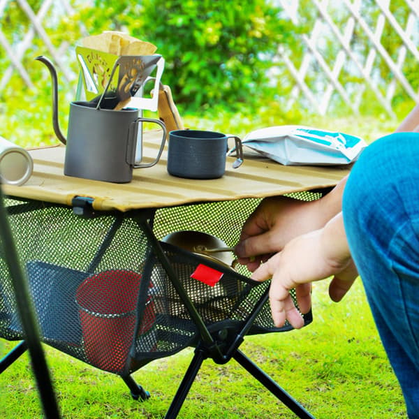 Hängande nätpåse Camping Utrustning Organizer Fällbart Bord Förvaringsväska