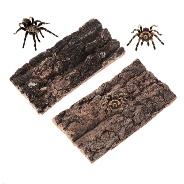 Naturlig kork bark flad krybdyr Terrarium baggrundsdekoration til vand til solbrun