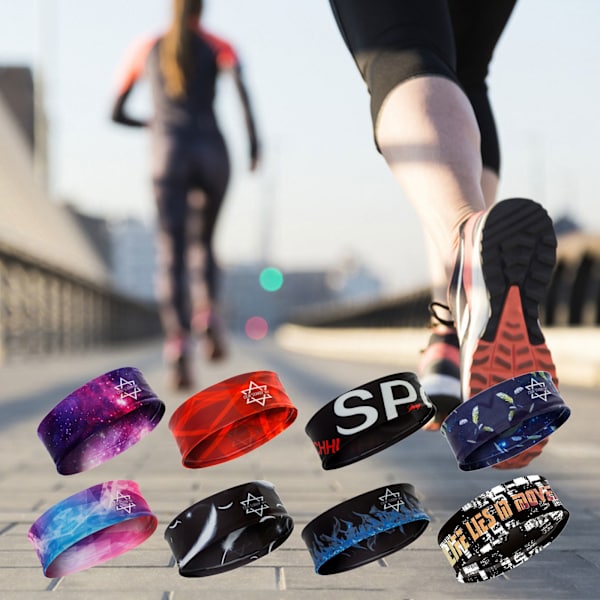 Elastiskt huvudband Absorberande Yogahuvudband Fitnesshuvudband Anti-Svetthuvudband B