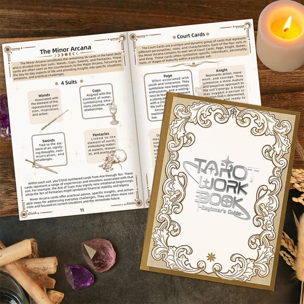 Rituel Notesbog med Prædefinerede Sektioner til Tarot-øvelse