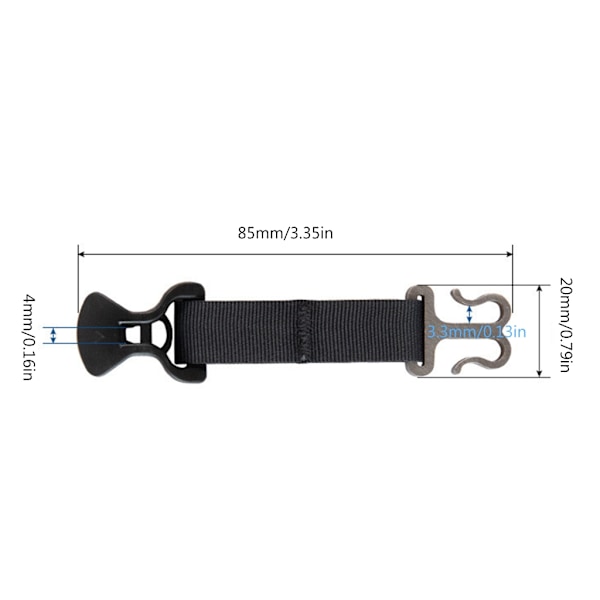 Taukstrammer Markisekroker Nylon Vevstropp Klatrekrok for Fotturer, Camping