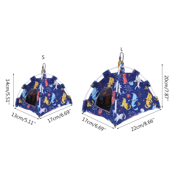 Fågelbo Cave House Söt tält gömställe säng för Finch Canary Mini Gerbils L