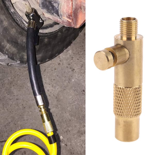 Dækventiladapter Messing Dækpumpe Kompressorpumpe Stik Tilbehør