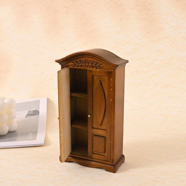 Miniature Møbelgarderobe Model Figur til 1/12 Skala Håndværksprojekt Display