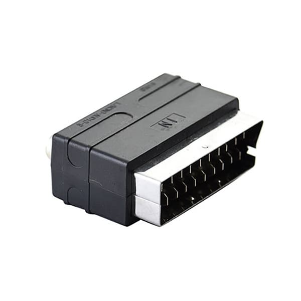 Stabil Forbindelsesadapter Sort SCART AV Konverter Sort