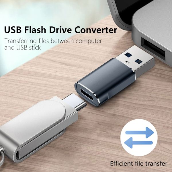 Let at bære USB C til USB adapter til hurtig opladning og dataoverførsel